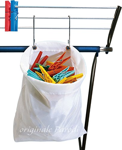 Parodi & Parodi Laundry Peg Bag Waterproof Bag, Polyester, Multicoloured, 15x 21x 2cm