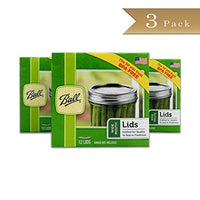 Ball Wide Mouth Lids 3 Dozen or a Total of 36 Canning Preserving Wide Lids, Lids Only No Bands or Rings With this Offer