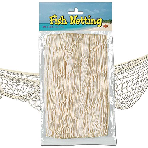 Beistle 50301-N Fish Netting, Natural Color, 4' x 12'