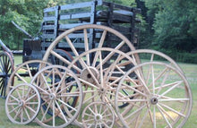 Load image into Gallery viewer, Decorative - Wood Wagon Wheel - 18 Inch x 1 Inch wagon wheel - wood hub
