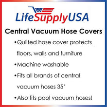Load image into Gallery viewer, Central Vacuum Knitted Hose Sock Cover with Application Tube - 50 ft - by LifeSupplyUSA
