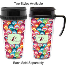 Load image into Gallery viewer, Retro Fishscales Acrylic Travel Mug with Handle (Personalized)
