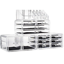 Load image into Gallery viewer, Readaeer Makeup Cosmetic Organizer Storage Drawers Display Boxes Case with 12 Drawers(Clear)
