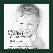 Load image into Gallery viewer, ArtToFrames 14x14 inch Green Stain on Red Leaf Maple Wood Picture Frame, WOM0066-60823-YGRN-14x14
