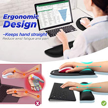 Load image into Gallery viewer, Gimars Upgrade Enlarge Superfine Fibre Soft Smooth Gel Ergonomic Mouse Pad Wrist Support and Keyboard Wrist Rest for Computer, Laptop, Mac, Gaming and Office, Durable, Comfortable and Pain Relief
