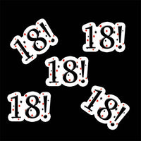 18! Birthday Deco FETTI (24 Piece/PKG)