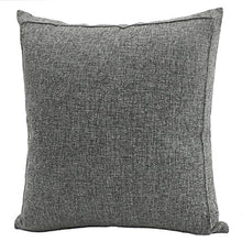 Load image into Gallery viewer, Jepeak Burlap Linen Throw Pillow Cover Cushion Case, Farmhouse Modern Decorative Solid Square Thickened Pillow Case for Sofa Couch (22 x 22 inches, Dark Grey)
