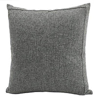 Jepeak Burlap Linen Throw Pillow Cover Cushion Case, Farmhouse Modern Decorative Solid Square Thickened Pillow Case for Sofa Couch (22 x 22 inches, Dark Grey)