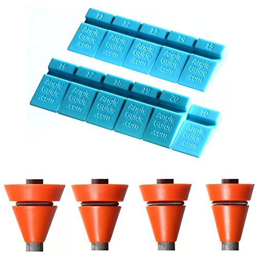 Wedgek Angle Guides Combo, Blue for Sharpening Stones, Orange for Rods