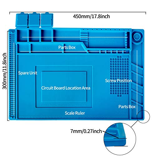 Silicone High Temperature Resistant Heat Insulation Mat with Scale Rul