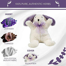 Load image into Gallery viewer, Sonoma Lavender Microwaveable Aromatherapy Stuffed Pillows, Plush Bunny, Lavender Scented with Removable Washable Cover, Lil The Lavender White Bunny
