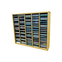 Cdracks Media Furniture Solid Oak Tower for CD Capacity 200 CD's Honey Finish (Individual Locking Slots)