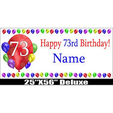 Load image into Gallery viewer, 73RD Birthday Balloon Blast Deluxe Customizable Banner by Partypro
