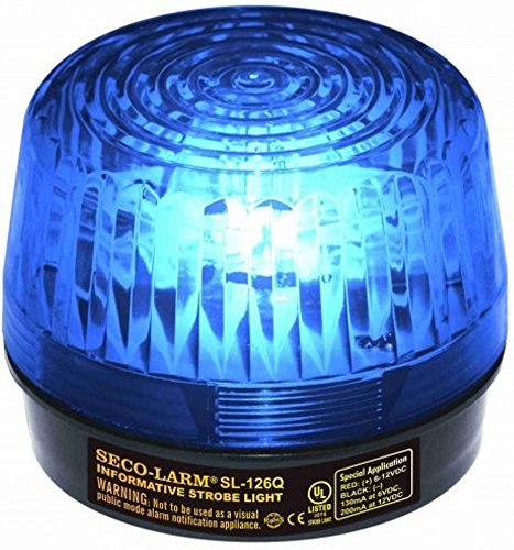 Seco-Larm SL-126Q/B Blue Strobe Light; For 6- to 12-Volt use; For 