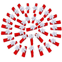 Load image into Gallery viewer, Souarts Pack of 50pcs Christmas Clips, Snowflake Red Wood Clothespins for Game Favors Craft, Wood Clips Set for Card Paper Photo Photography Activity (Red)
