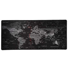 Load image into Gallery viewer, JIALONG Gaming Mouse Pad Large Size 35.4 X 15.7X 0.12inches Desk Mousepad with Personalized Design for Laptop, Computer PC - Black World Map with Time
