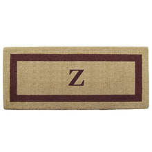 Load image into Gallery viewer, Heavy Duty 24&quot; x 57&quot; Coco Mat Brown Single Picture Frame, Monogrammed Z
