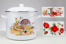 Load image into Gallery viewer, Uniware Enamel Stock Pot with Lid, 28cm/15 quart, Assorted pattern
