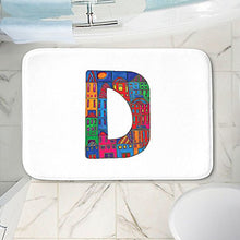 Load image into Gallery viewer, Dia Noche Memory Foam Bathroom or Kitchen Mats by Dora Ficher - Letter D - Small 24 x 17 in
