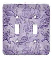 Sea Shells Light Switch Cover (2 Toggle Plate) (Personalized)