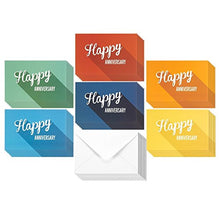 Load image into Gallery viewer, 36 Pack Anniversary Card Set - Happy Anniversary Cards - Assorted Blank Greeting Cards - Colorful Greeting Cards Bulk Set - Retro Inspired Designs, Envelopes Included, 4 x 6 Inches
