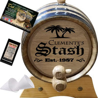 3 Liter Personalized American Oak Aging Barrel - Design 023: Your Stash