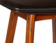 Load image into Gallery viewer, Homelegance Poindexter PU Upholstered Saddle Barstool (Set of 2), Black
