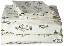 Load image into Gallery viewer, Eddie Bauer School of Fish Flannel Sheet Set, King
