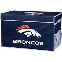 Load image into Gallery viewer, Franklin Sports NFL Denver Broncos Folding Storage Footlocker Bins - Official NFL Team Storage Organizers - Collapsible Containers - Large
