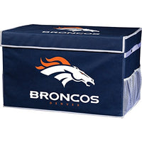 Franklin Sports NFL Denver Broncos Folding Storage Footlocker Bins - Official NFL Team Storage Organizers - Collapsible Containers - Large