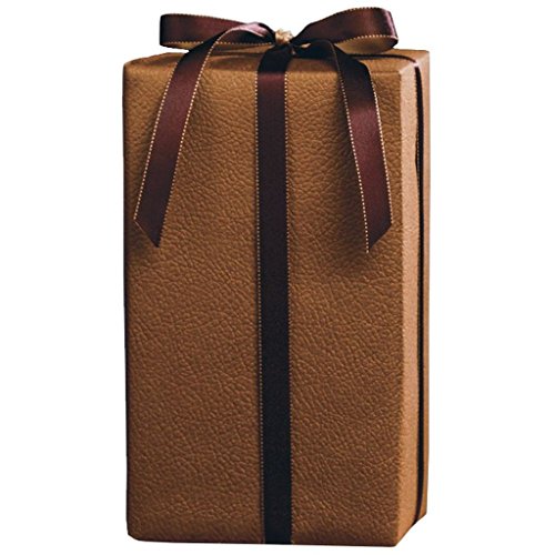Horseshoe Gift Packaging Brown Embossed Leather Gift Wrap Roll