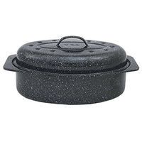 Granite Ware 6106-2 F6106-2 Covered Oval Roaster, 13 inches, Black