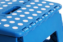 Load image into Gallery viewer, Utopia Home Foldable Step Stool - 11 Inches Wide and 8 Inches Tall - Holds Up to 300 lbs - Lightweight Plastic Design (Blue, Pack of 1)
