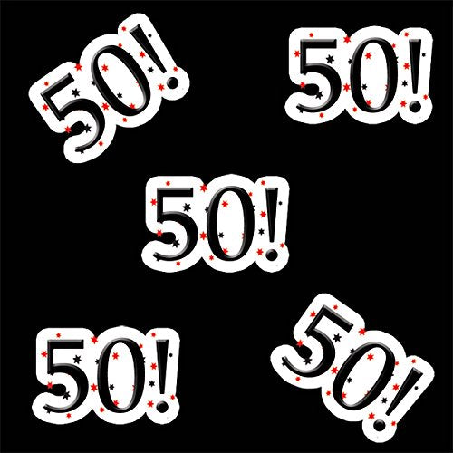 50! Birthday Deco FETTI (24 Piece/PKG)