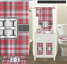 Load image into Gallery viewer, YouCustomizeIt Red &amp; Gray Plaid Bath Towel (Personalized)
