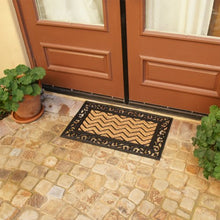 Load image into Gallery viewer, Rubber-Cal &quot;Waves Outdoor Coco Decorative Rubber Doormat, 18 x 30-Inch
