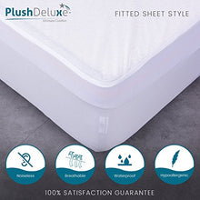 Load image into Gallery viewer, PlushDeluxe Twin Premium 100% Waterproof Mattress Protector Hypoallergenic, Vinyl Free, Breathable Soft Cotton Terry Surface - 10 Year Warranty from
