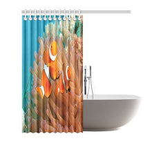 Load image into Gallery viewer, CTIGERS Shower Curtain for Kids Underwater World Beautiful Fishes and Corals Polyester Fabric Bathroom Decoration 72 x 72 Inch
