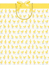 Load image into Gallery viewer, Caspari Ducks Jumbo Gift Bag in Yellow, 16 x 8 x 20 Inches
