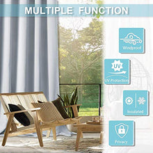 Load image into Gallery viewer, Outdoor Curtains 108 inch Long - Pergola Curtains Sunlight Block Out Outdoor Dcor Waterproof Patio Curtain Outdoor for Yard Gazebo Arbor Side Wall Cabana, 1 Pc, 52 inches x 108 inches, Grayish White
