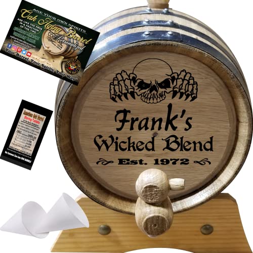 1 Liter Personalized Your Wicked Blend American Oak Aging Barrel - Design 043