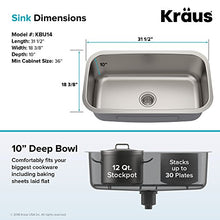 Load image into Gallery viewer, Kraus KBU14 31-1/2 inch Undermount Single Bowl 16-gauge Stainless Steel Kitchen Sink
