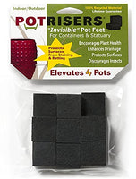 Potrisers PR-16 Standard Size-16 Pack Plant-Container-Accessories, 16-Pack, Black