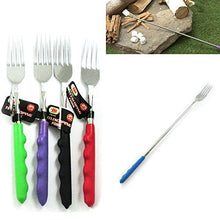 Load image into Gallery viewer, 4PC Campfire Marshmallow Roast Sticks Telescopic Hot Dog Extending Fork Fire Pit
