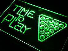 Load image into Gallery viewer, Time to Play Pool Snooker Room LED Sign Neon Light Sign Display i301-b(c)

