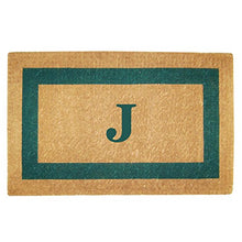 Load image into Gallery viewer, Heavy Duty 22&quot; x 36&quot; Coco Mat Green Single Picture Frame, Monogrammed J
