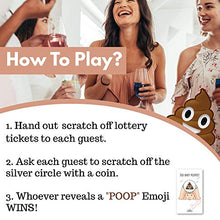Load image into Gallery viewer, 30 COTIER Baby Shower Scratch Off Game - Emoji Lottery Ticket Raffle Cards - 2 Winners - Gender Neutral, Boy, Girl - Funny Activity for Diaper Raffles, Ice Breakers, Door Prizes for Any Decorations
