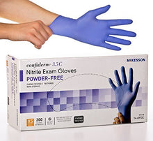 Load image into Gallery viewer, MCK Brand 69741310 Exam Glove Mckesson Confiderm Nonsterile Powder Free Nitrile Textured Fingertips Blue Chemo Rated Small Ambidextrous 14-6974c Box of 2000
