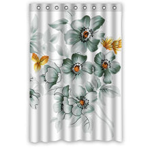 Load image into Gallery viewer, FUNNY KIDS&#39; HOME Fashion Design Waterproof Polyester Fabric Bathroom Shower Curtain Standard Size 48(w) x72(h) with Shower Rings - Beautiful Flowers Simple Style
