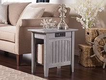 Load image into Gallery viewer, Atlantic Furniture Nantucket Chair Side Table with Charging Station, Driftwood
